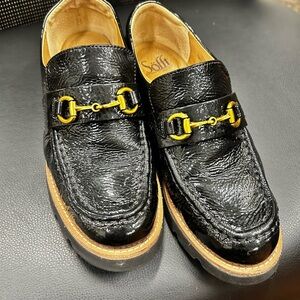Söfft Prewitt Women's Horsebit Loafers in black patent leather
